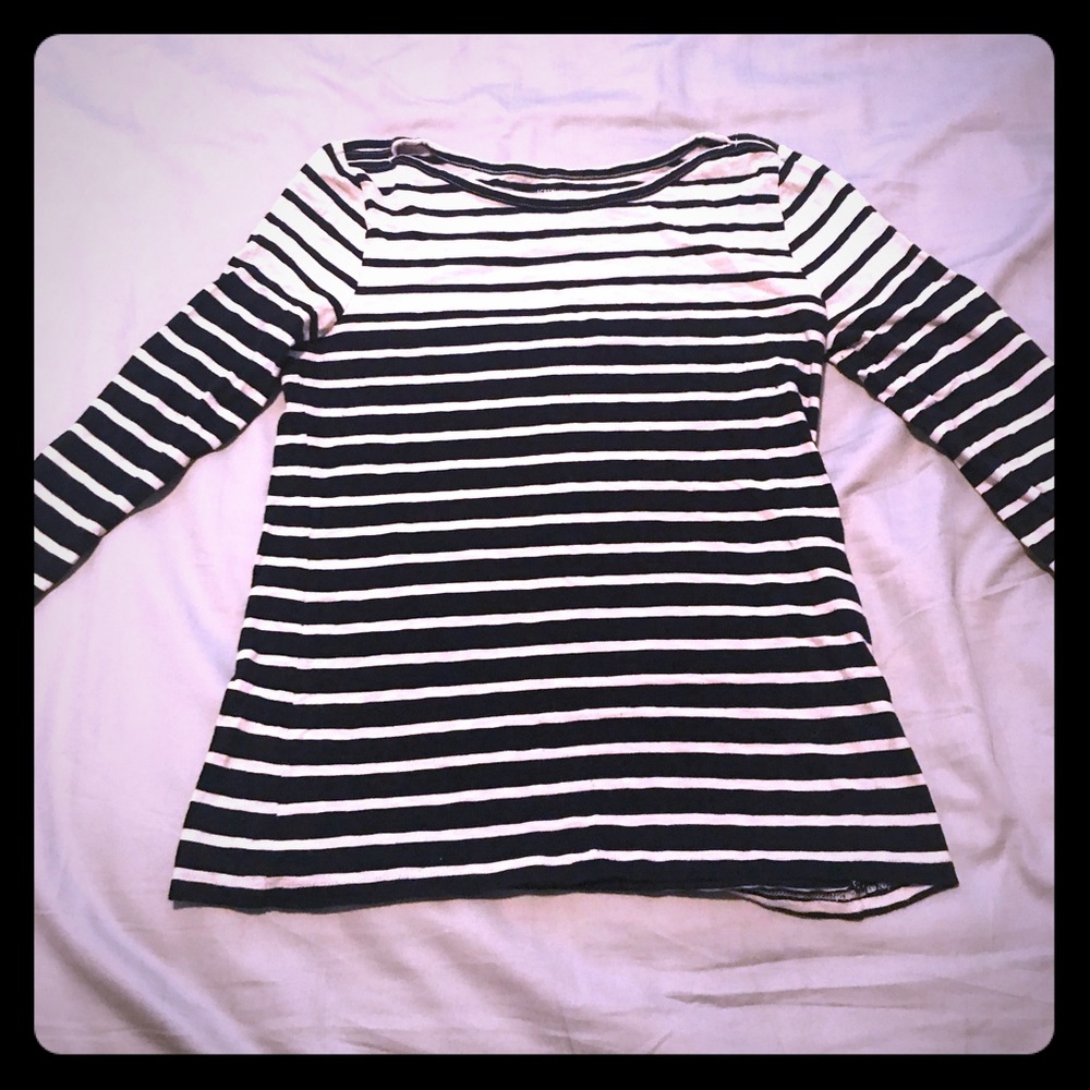 Brown and black long sleeve stripped shirt